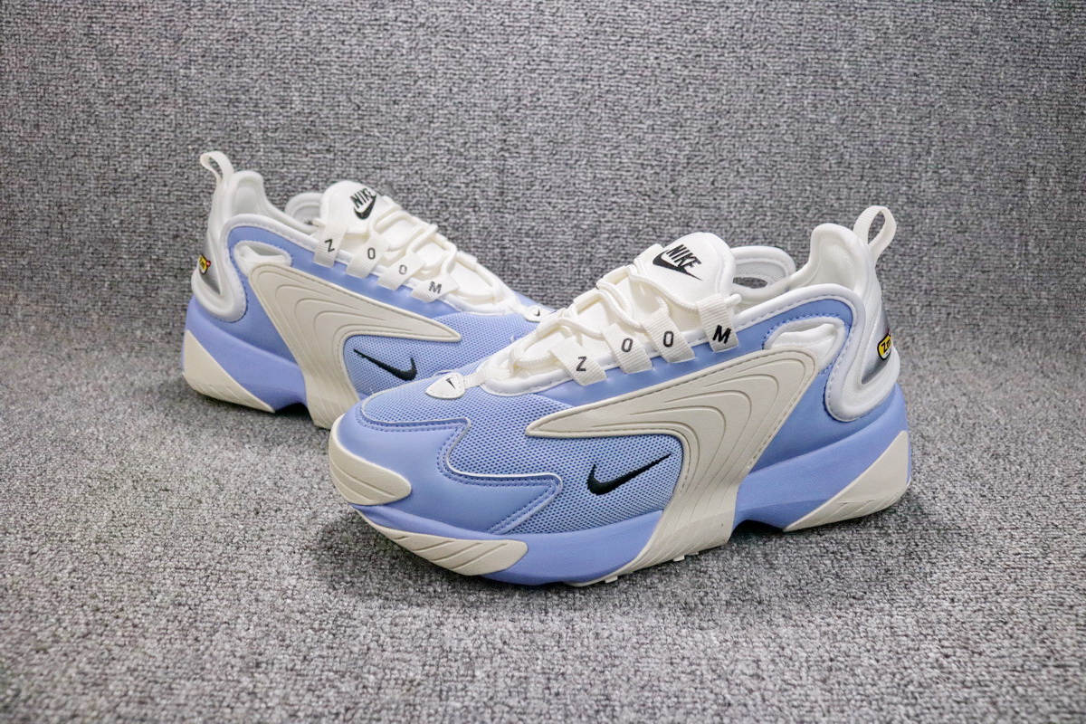 2019 Men WMNS NIKE ZOOM 2K White Baby Blue Shoes - Click Image to Close